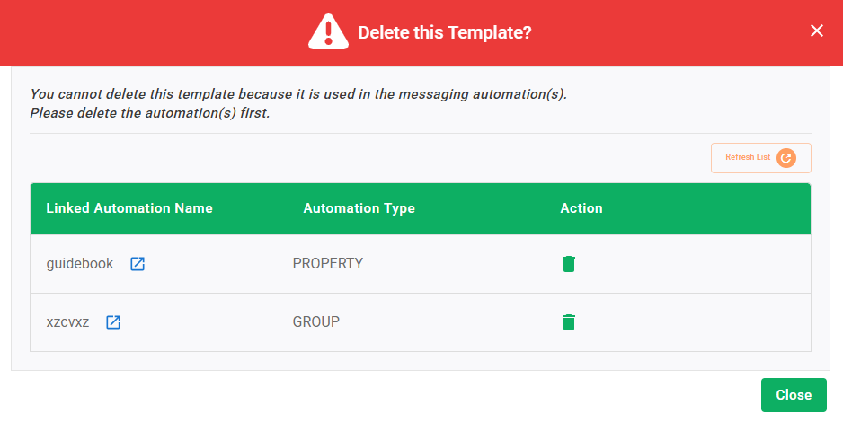 Multiple Deletion Modal