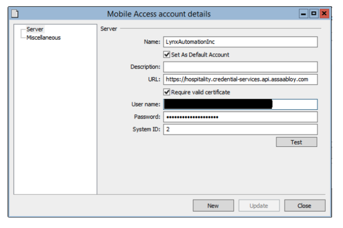 Mobile Access Setup Example